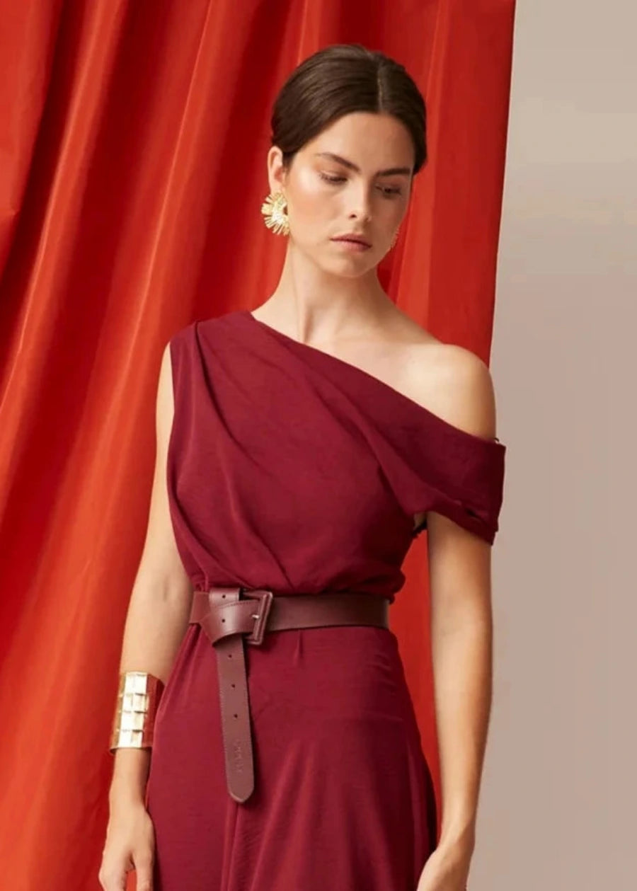 Vestido Gisela Burdeos
