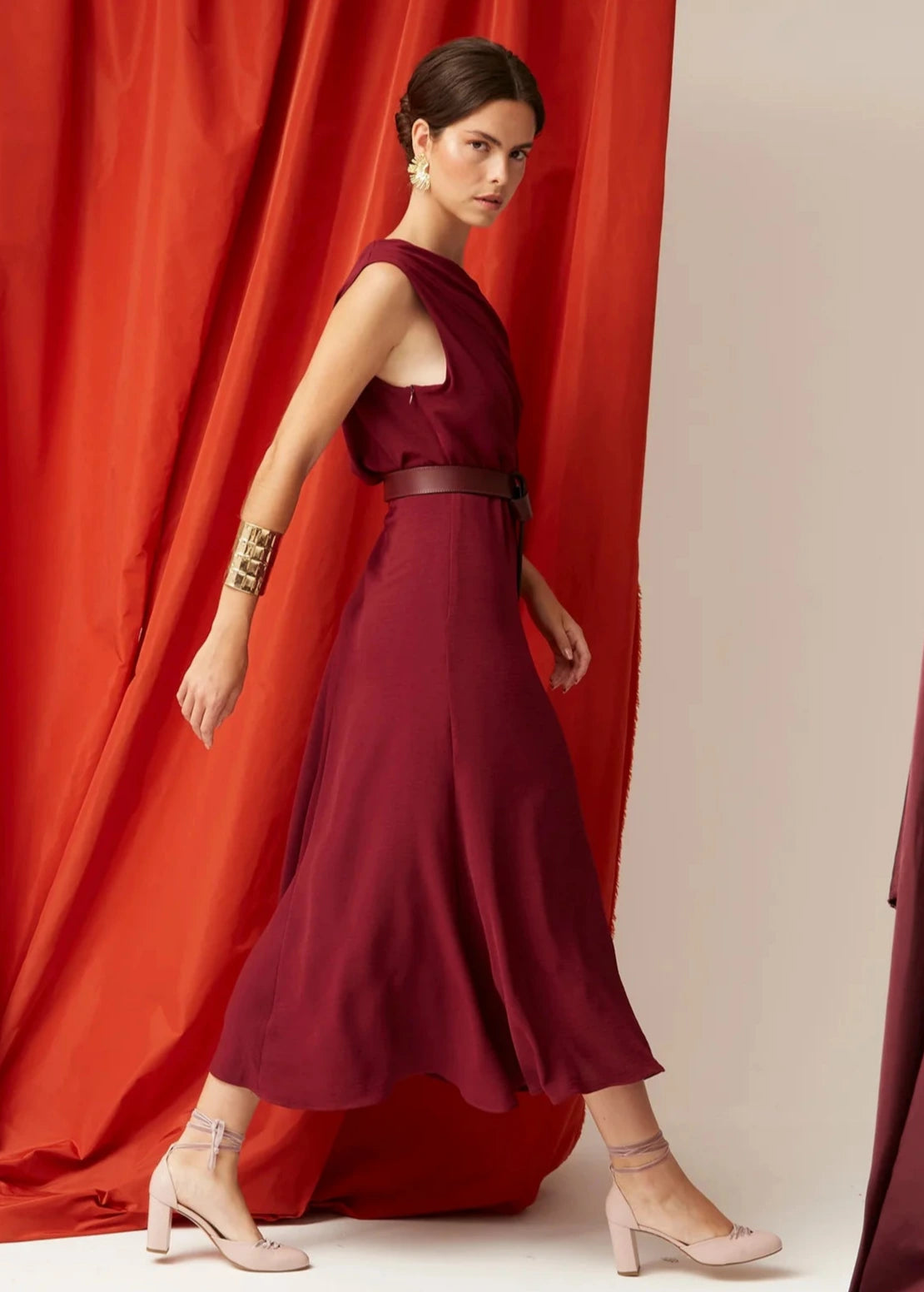 Vestido Gisela Burdeos