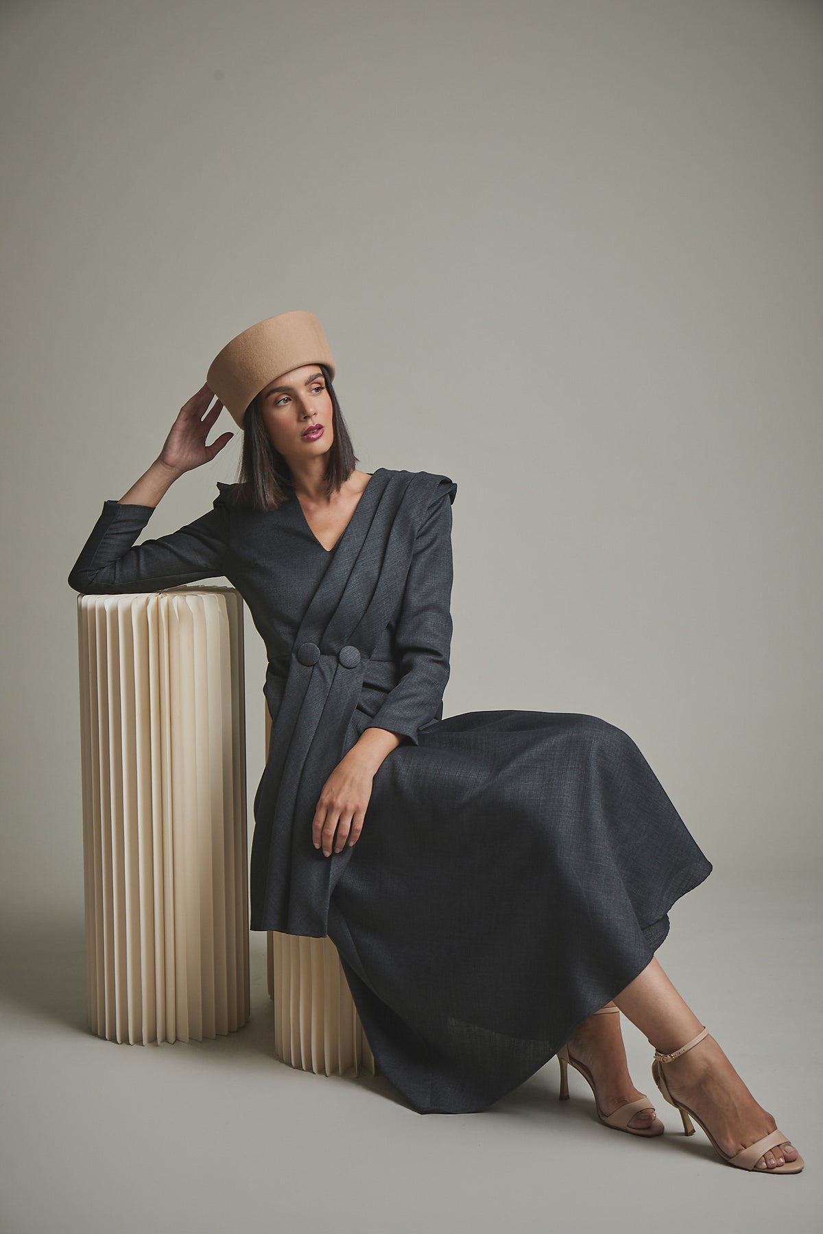 Vestido Hortensia Gris