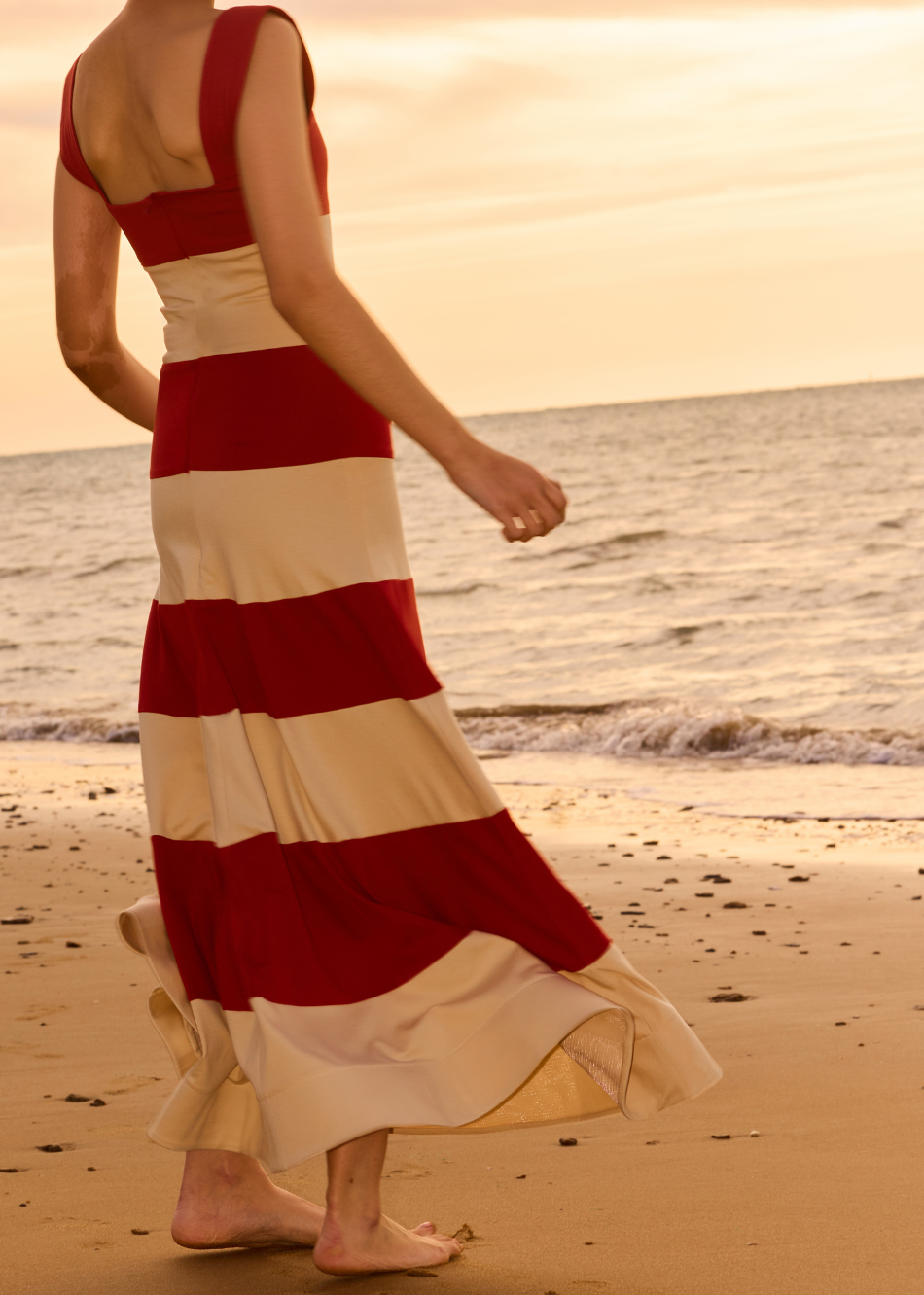 Vestido Pipa Caldera y Beige