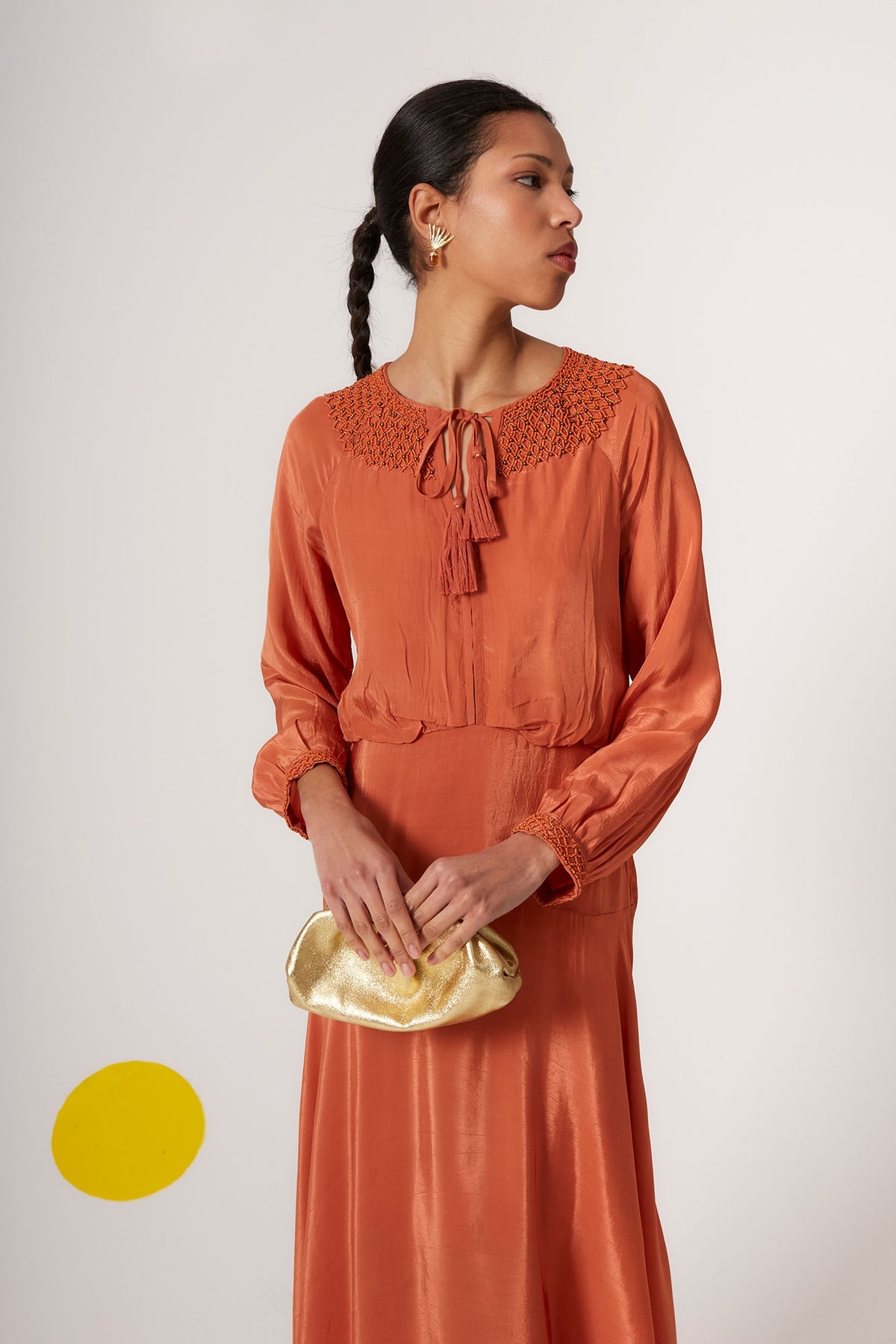 Vestido Corina Terracota