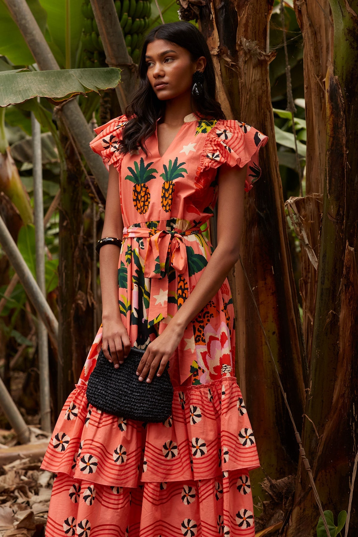 Vestido Trópico Salmón