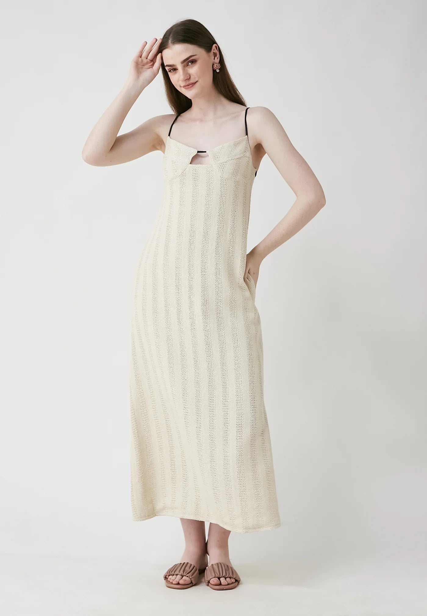 Vestido Aria Mai Beige