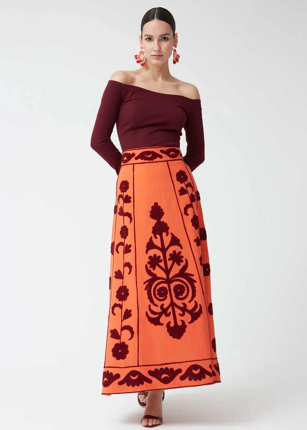 Falda Diana Naranja