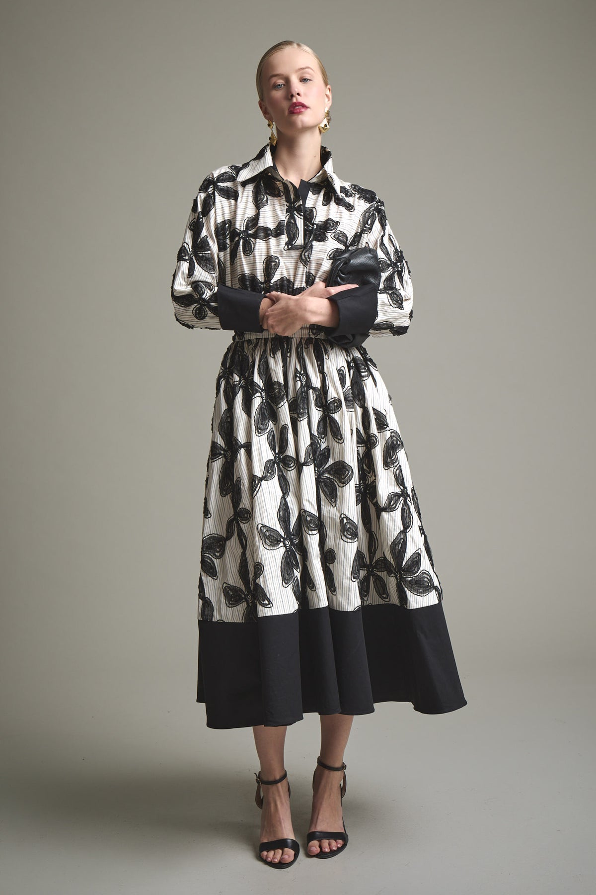 Vestido Elevia Crudo/Negro