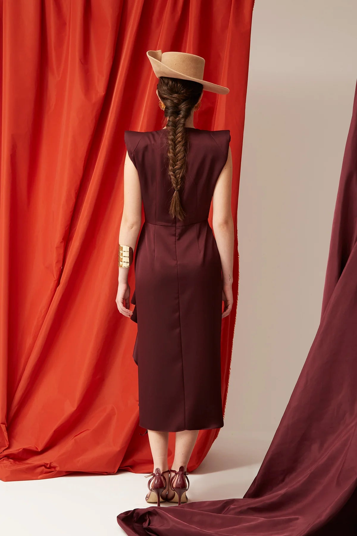 Vestido Karina Burdeos