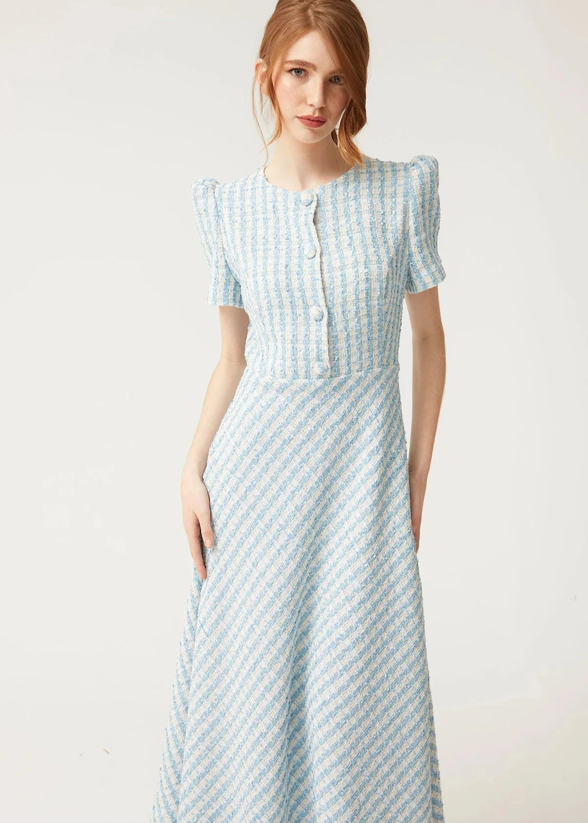 Vestido Lola Cuadros Azul