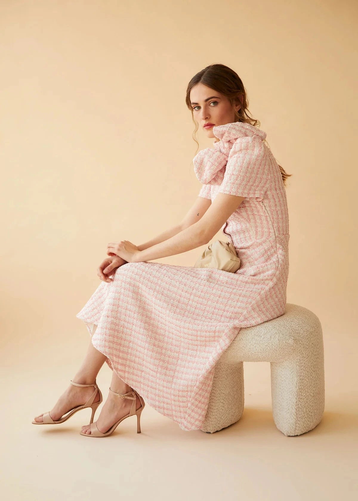 Vestido Lola Cuadros Rosa