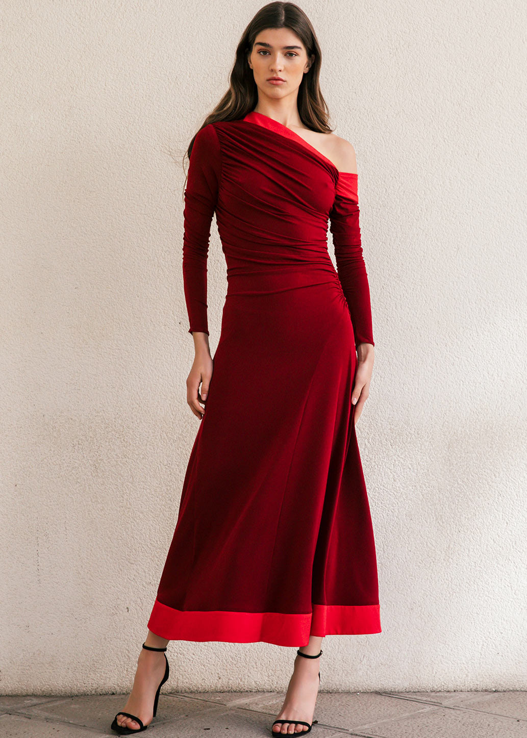Vestido Mahit Rojo Vino
