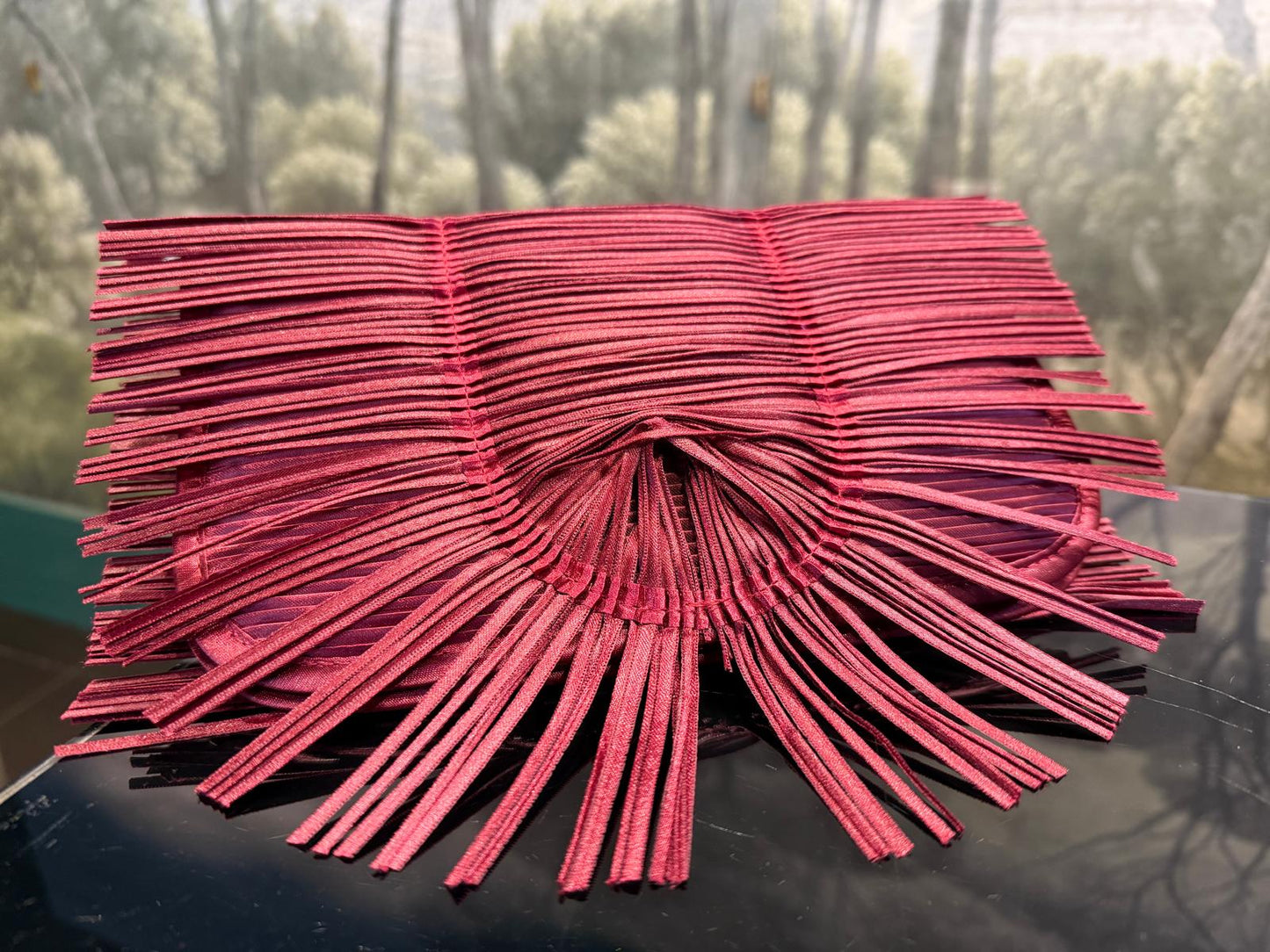 Bolso de mano Origami Burdeos