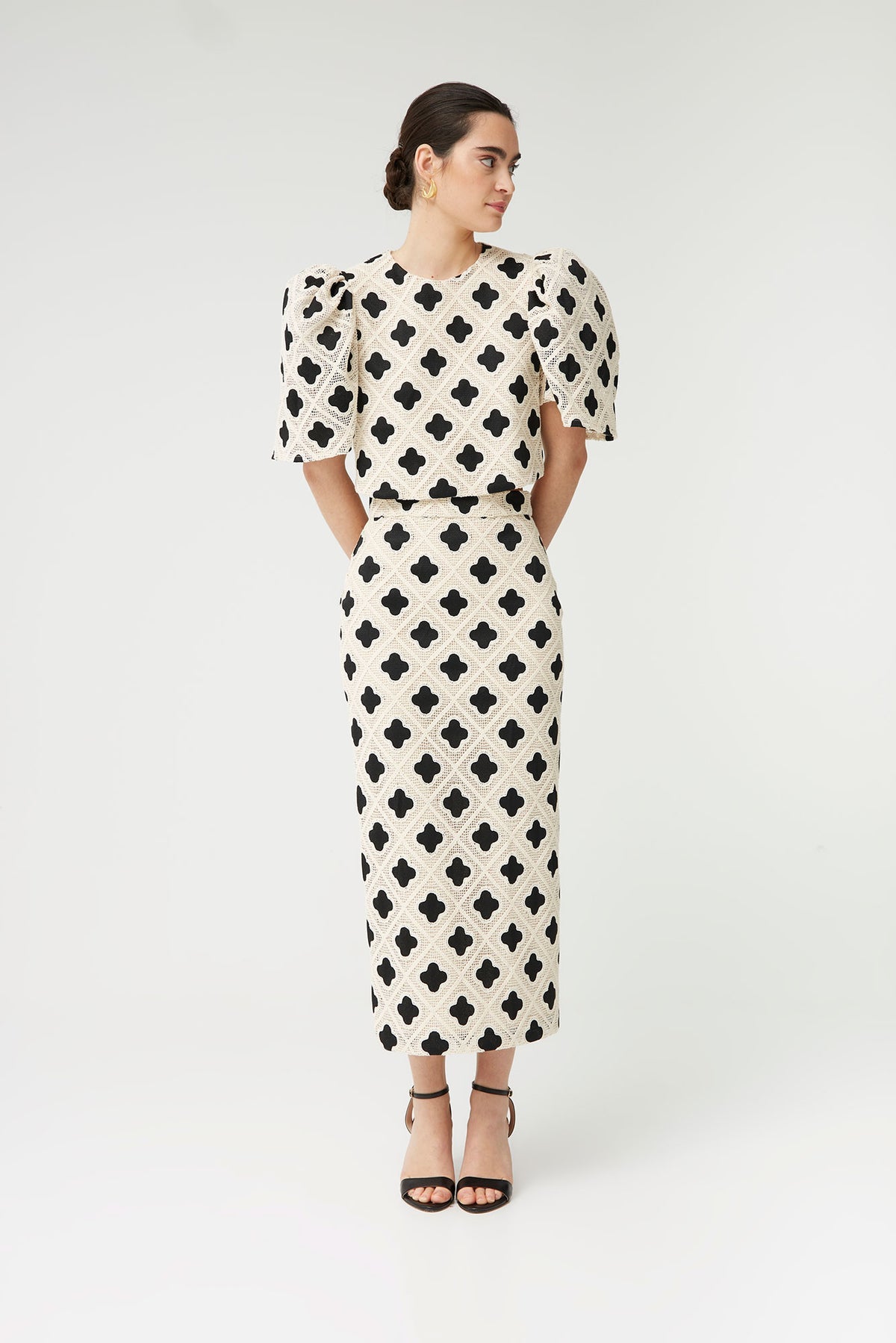 Falda Annachiara Crudo/Negro