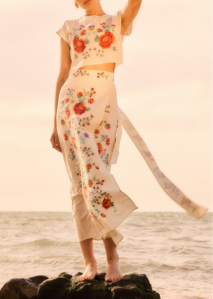 Conjunto Santorini Beige Bordados