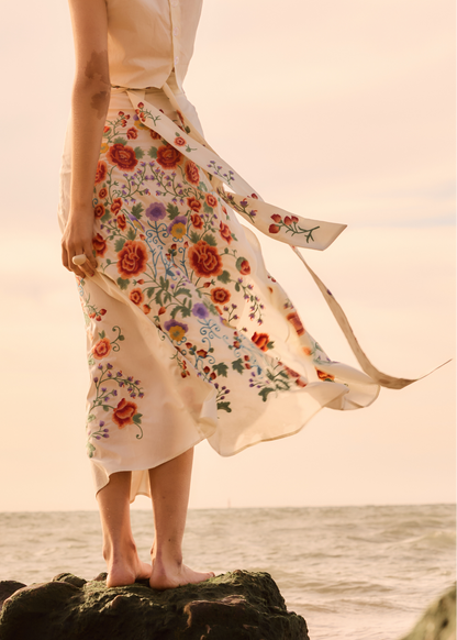 Conjunto Santorini Beige Bordados
