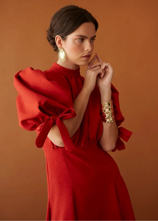 Vestido Elena Teja