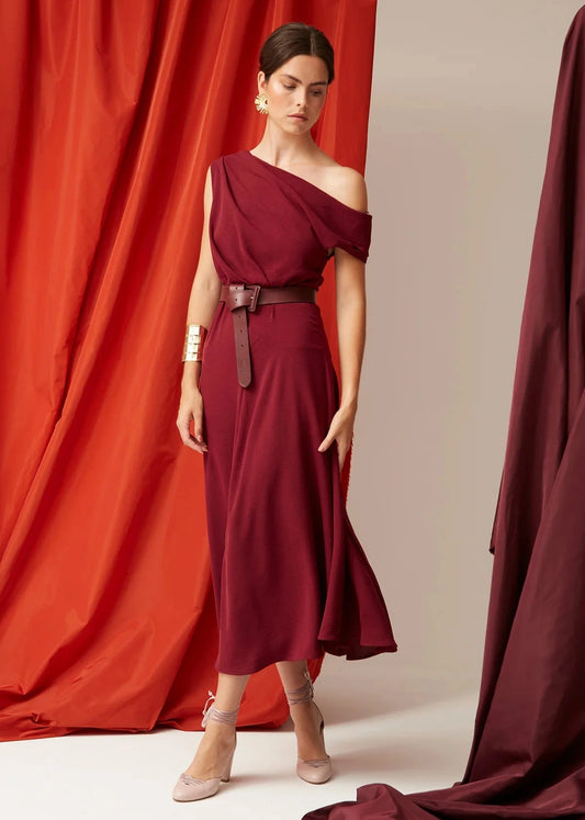 Vestido Gisela Burdeos