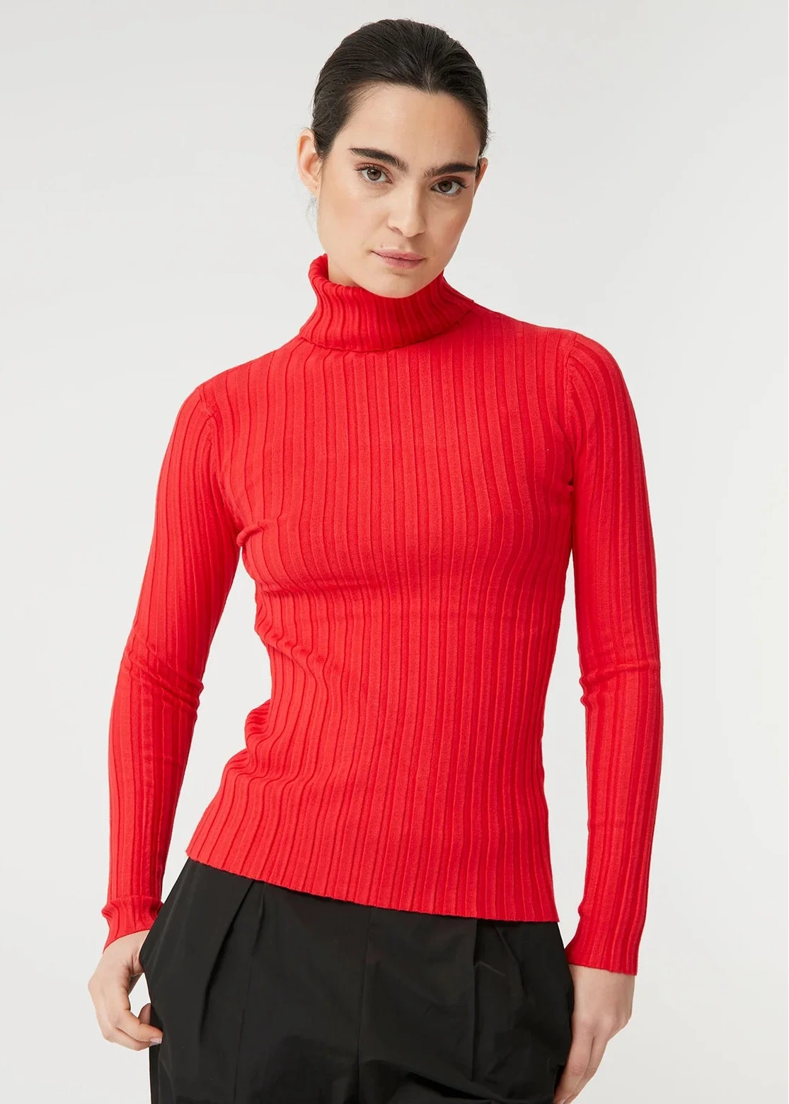 Jersey Canalé Alto Rojo