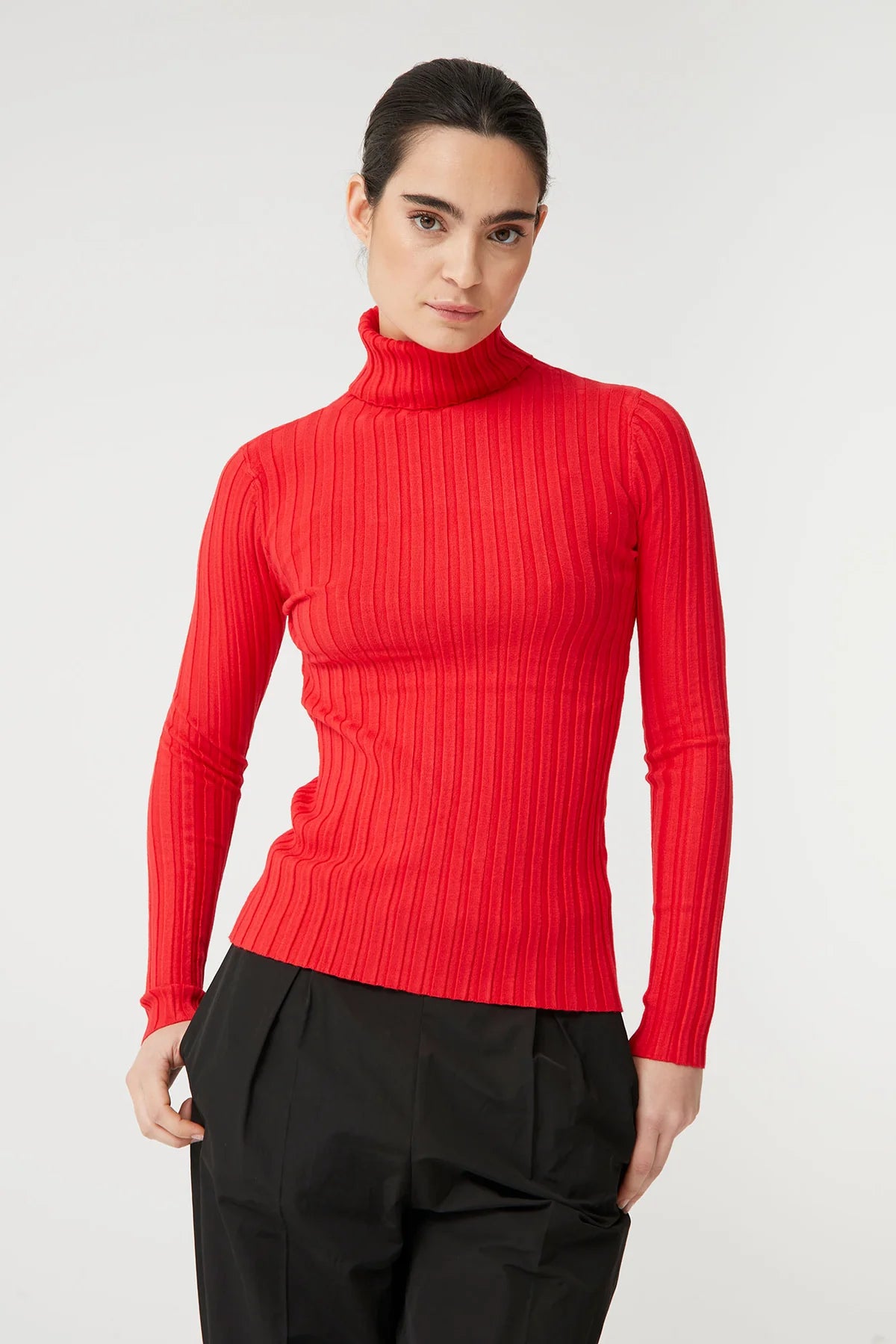 Jersey Canalé Alto Rojo