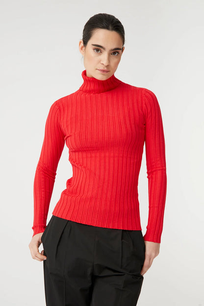 Jersey Canalé Alto Rojo