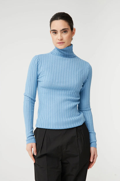 Jersey Canalé Alto Azul