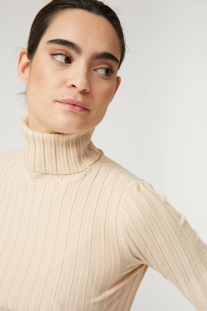 Jersey Canalé Alto Beige