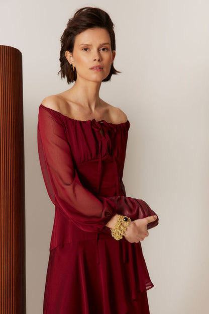 Vestido Ainhoa Burdeos