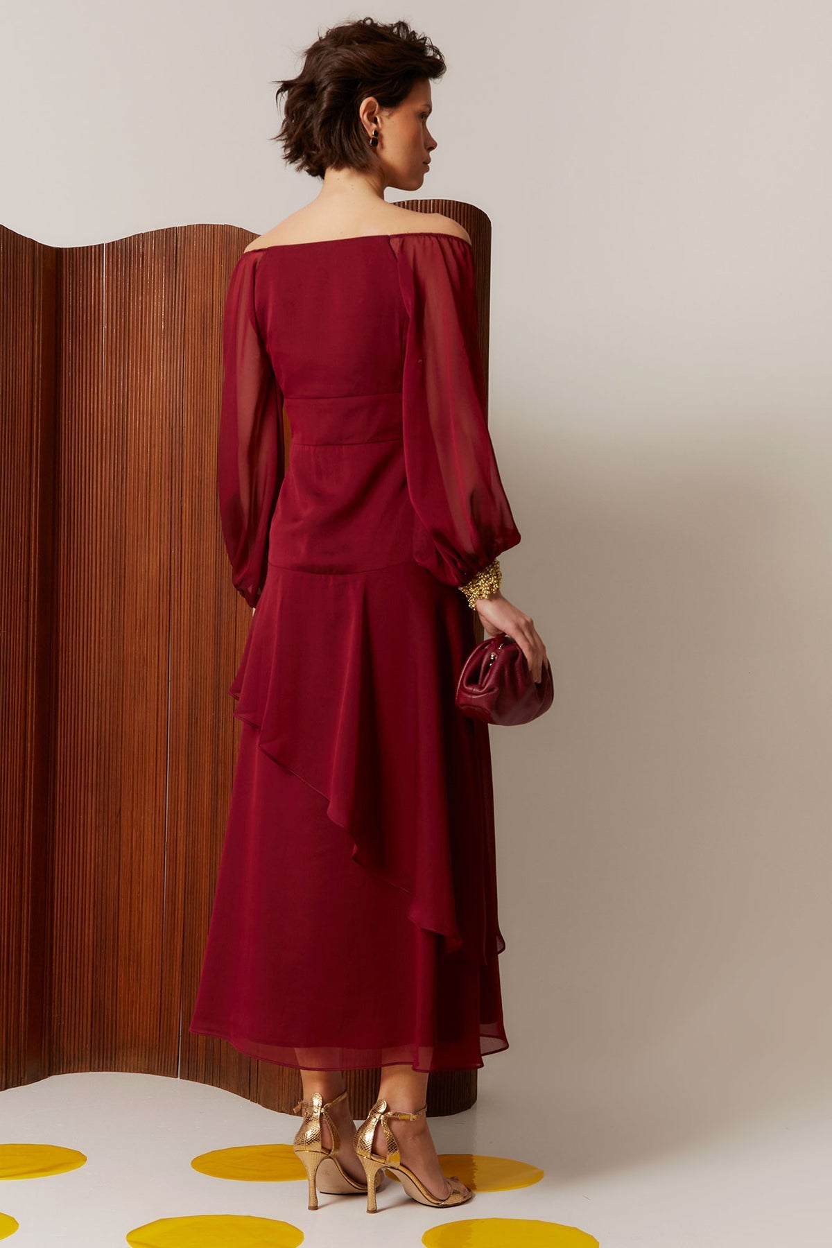 Vestido Ainhoa Burdeos
