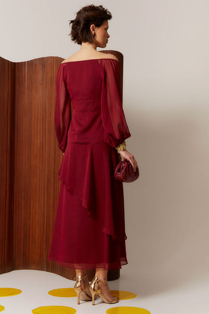 Vestido Ainhoa Burdeos