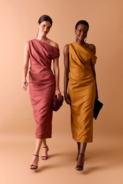 Vestido Fynn Ocre