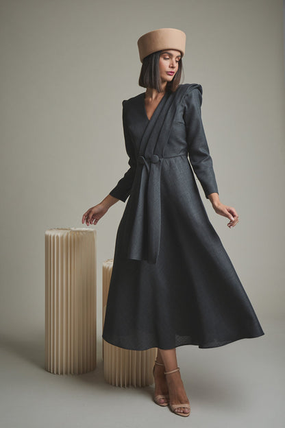 Vestido Hortensia Gris