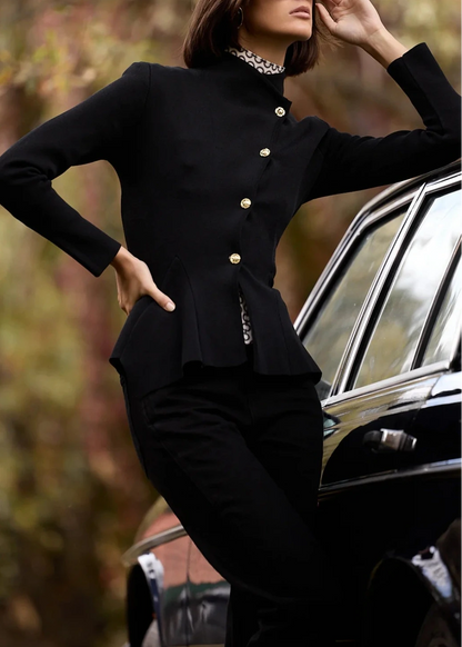 Chaqueta Punto Celia Negro