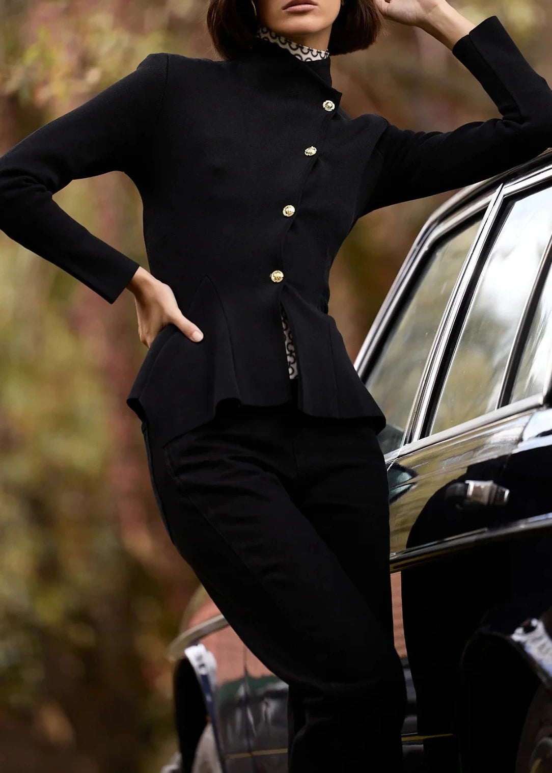 Chaqueta Punto Celia Negro