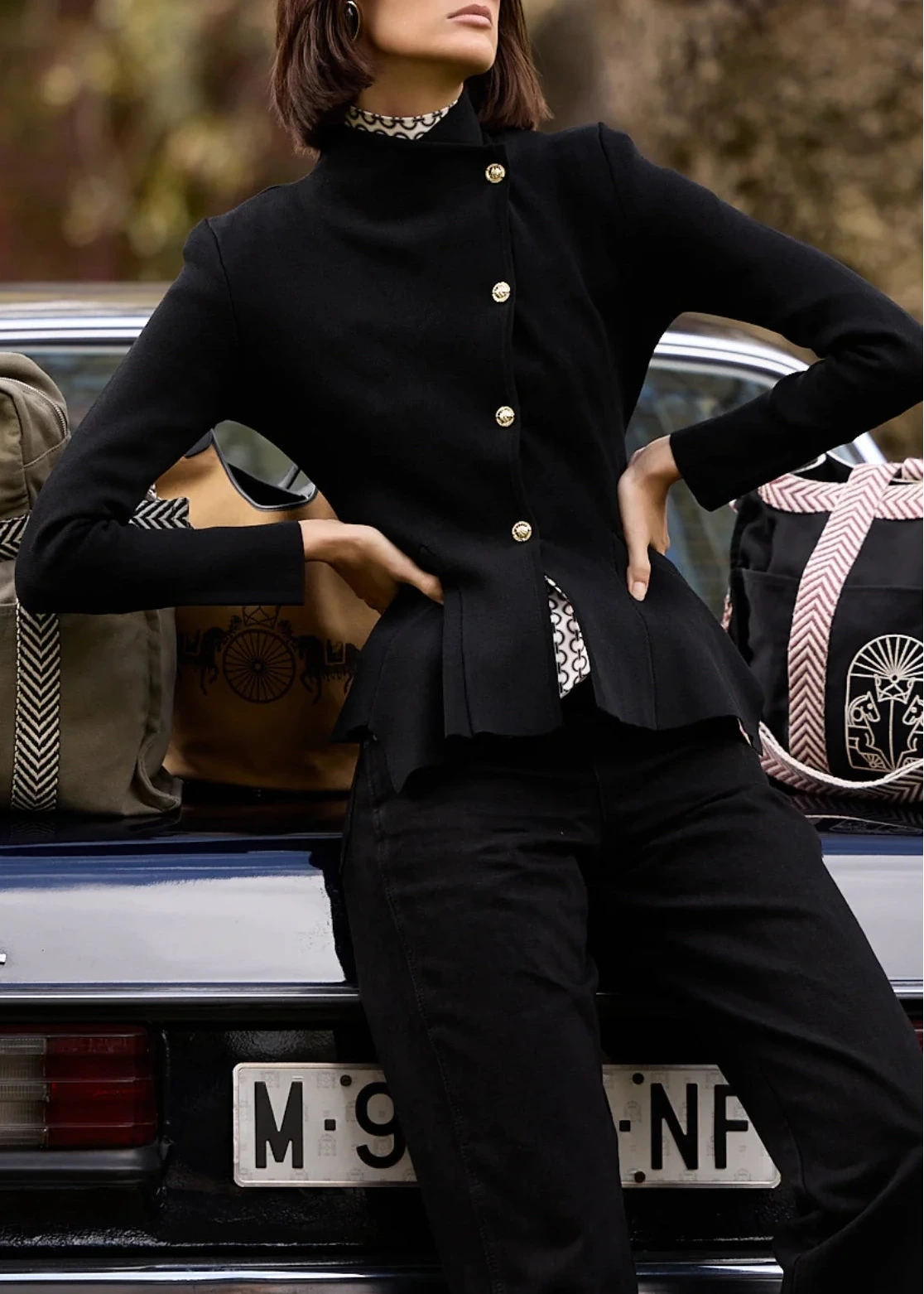 Chaqueta Punto Celia Negro