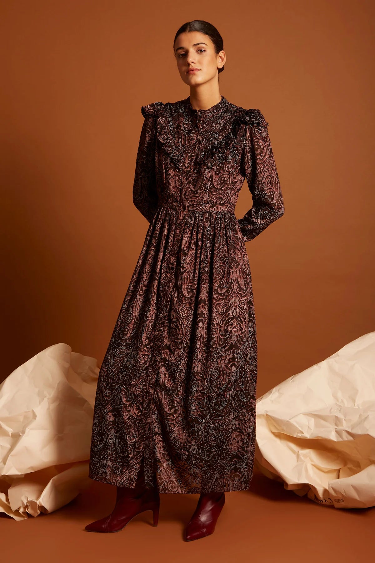 Vestido Contessa Marrón