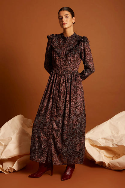 Vestido Contessa Marrón
