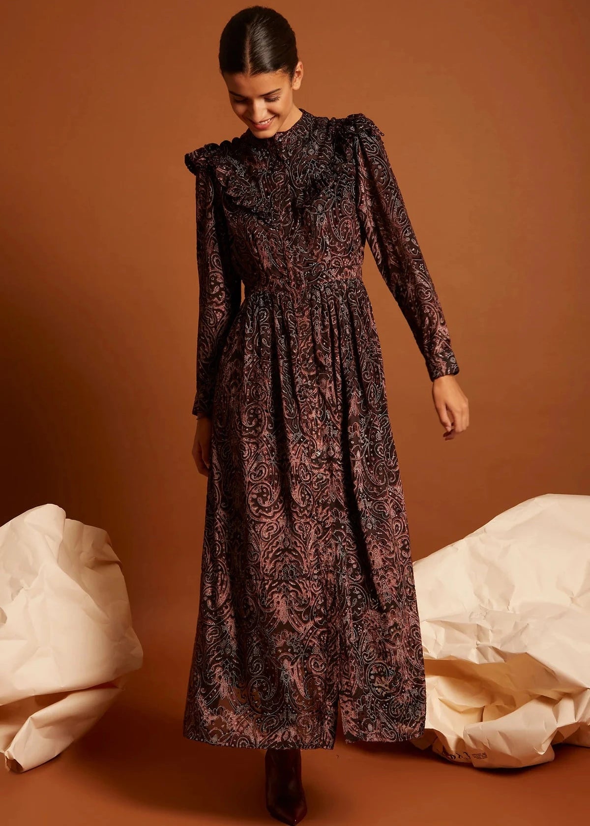 Vestido Contessa Marrón