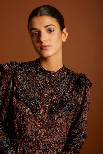 Vestido Contessa Marrón