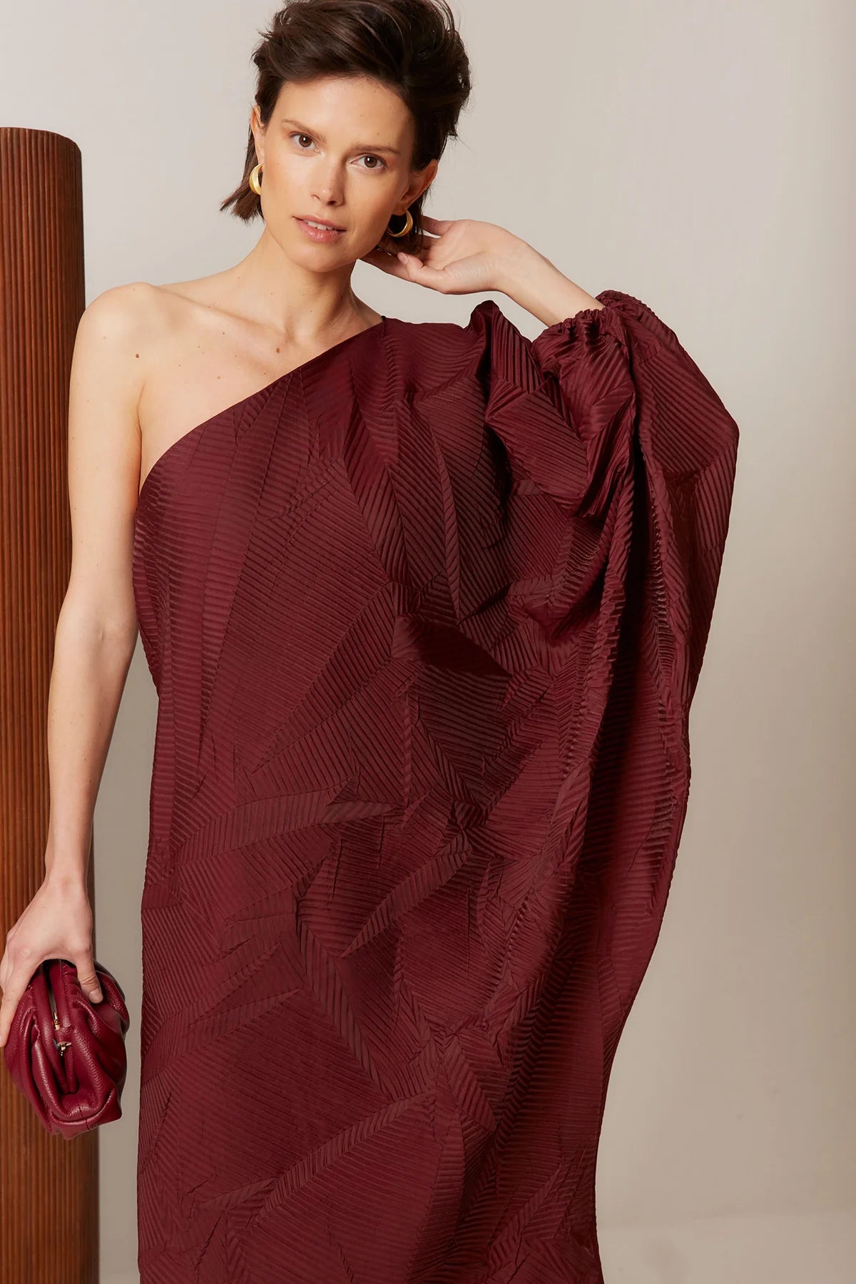 Vestido Oriana Granate