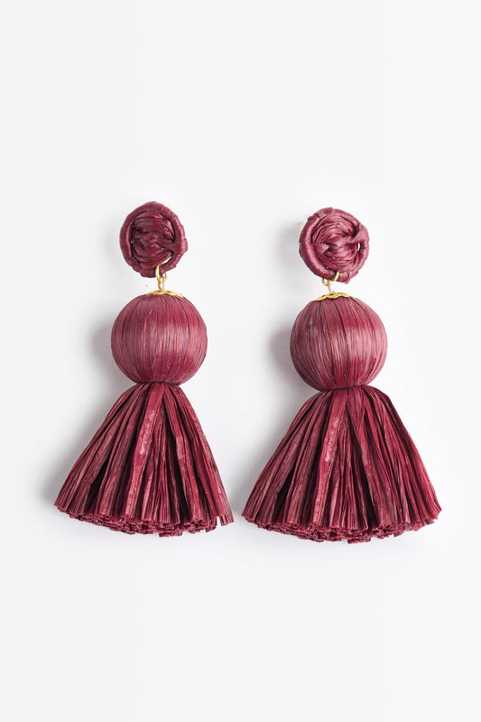 Pendientes Saba Burdeos