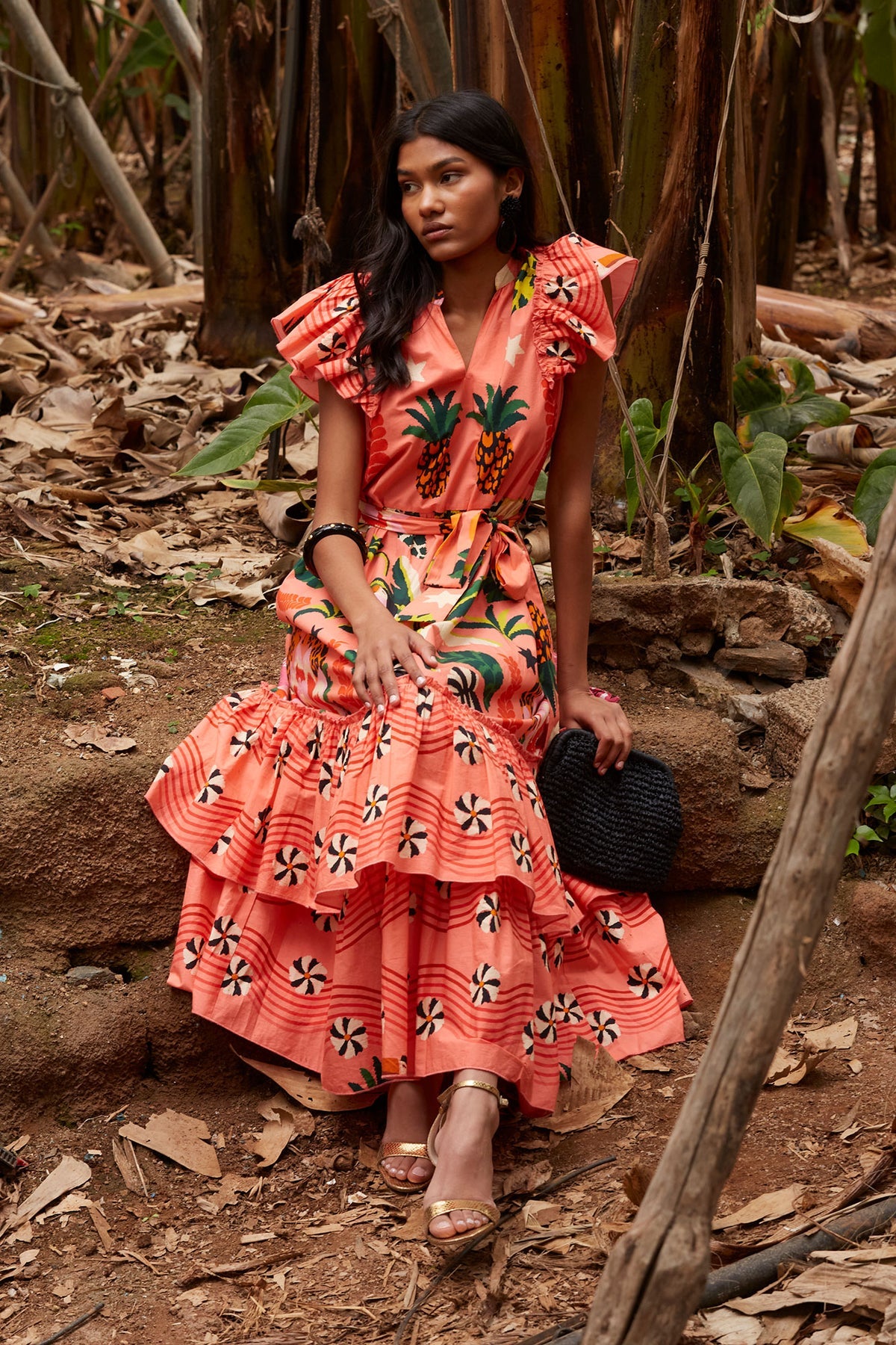 Vestido Trópico Salmón