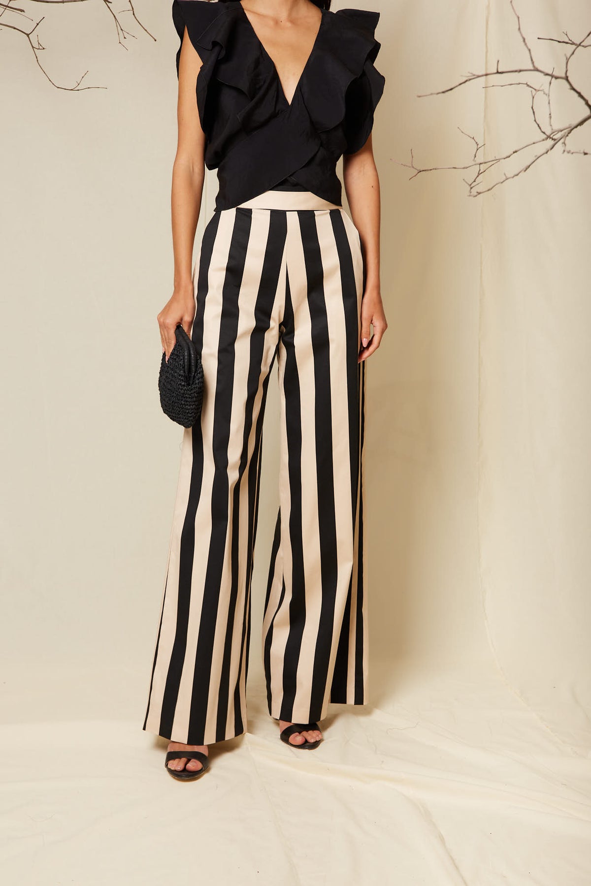 Pantalón Oblina Negro/Crudo