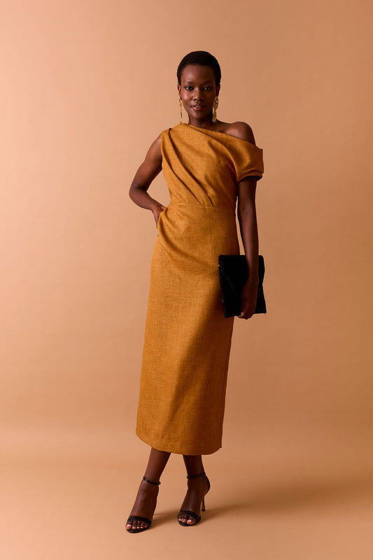 Vestido Fynn Ocre