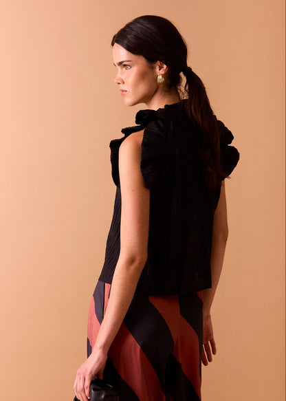 Top Obsidiana Negro