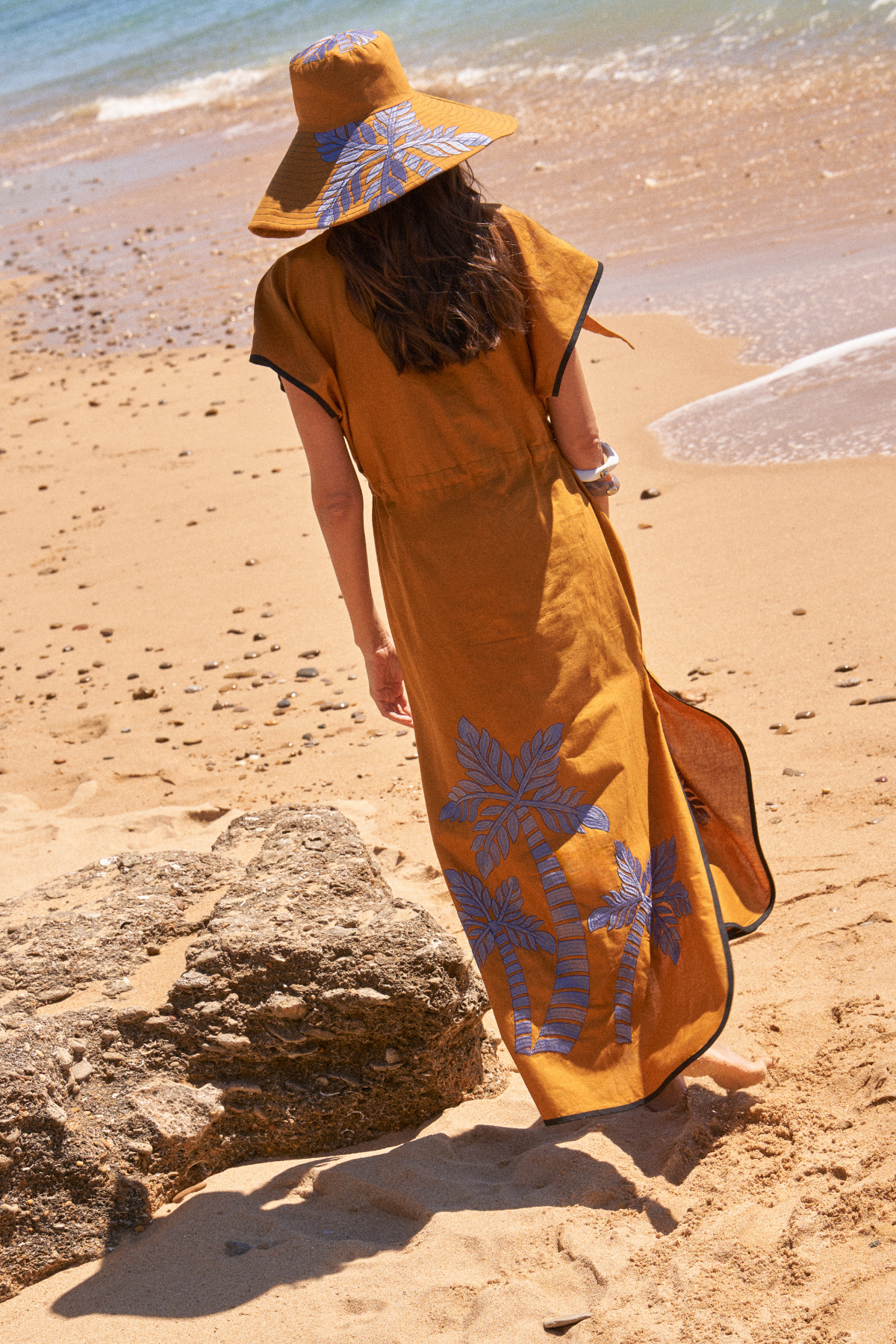 Kaftan Palmeras Mostaza