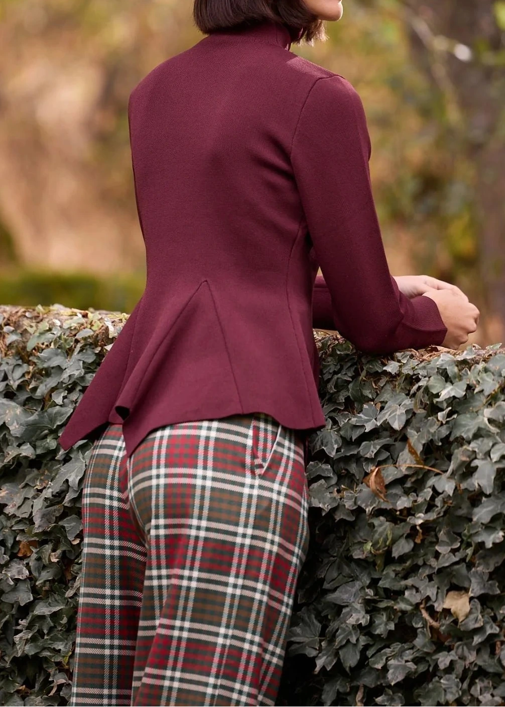 Chaqueta Punto Celia Burdeos