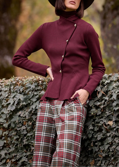 Chaqueta Punto Celia Burdeos