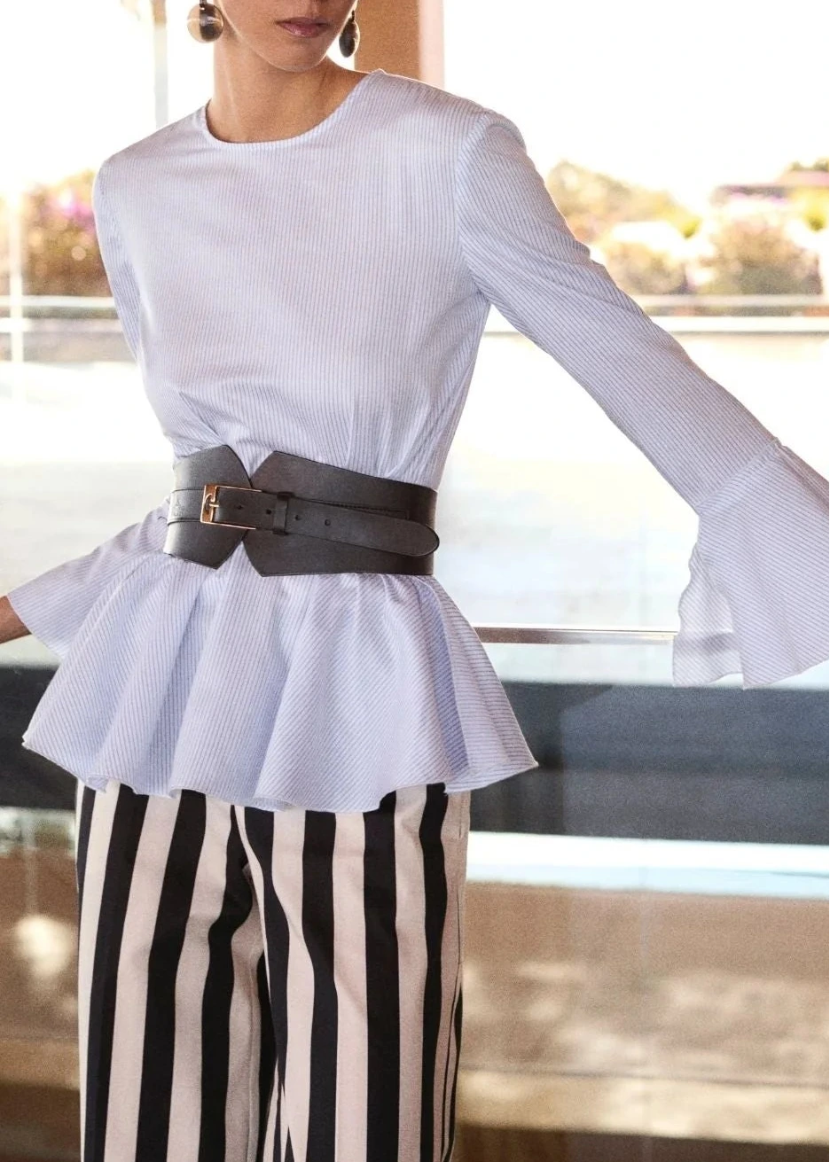 Camisa Pía Rayas Azules