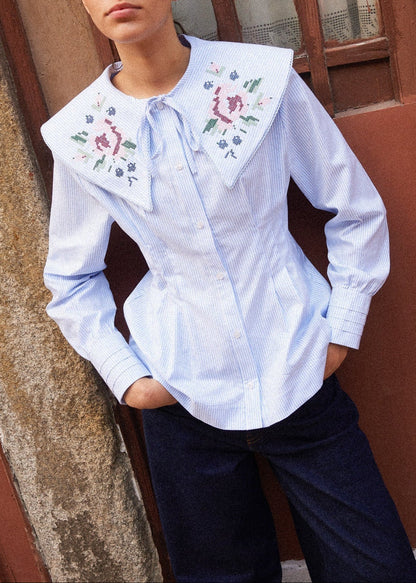 Camisa Bianca Azul