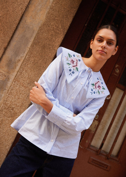 Camisa Bianca Azul