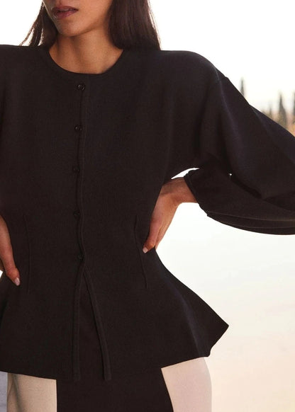 Chaqueta Punto Concha Negro