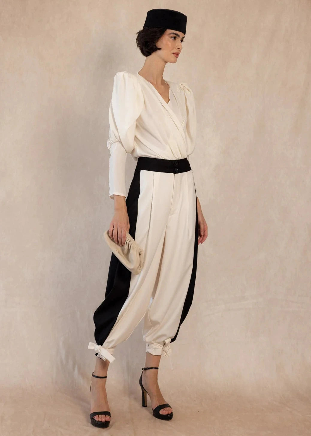 Pantalón Alvarito Blanco/Negro